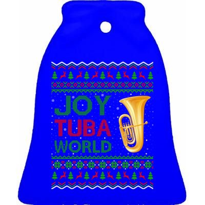 Joy Tuba World Music Lover Xmas Gift Ugly Tuba Christmas Gift Ceramic Bell Ornament