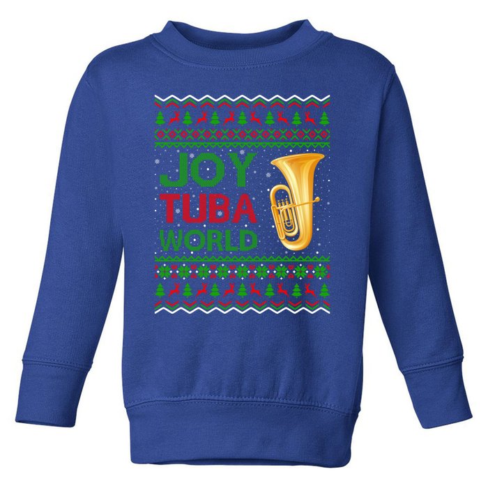 Joy Tuba World Music Lover Xmas Gift Ugly Tuba Christmas Gift Toddler Sweatshirt