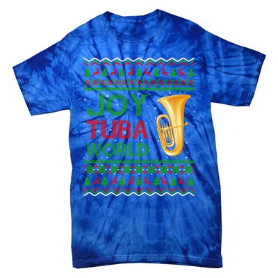 Joy Tuba World Music Lover Xmas Gift Ugly Tuba Christmas Gift Tie-Dye T-Shirt