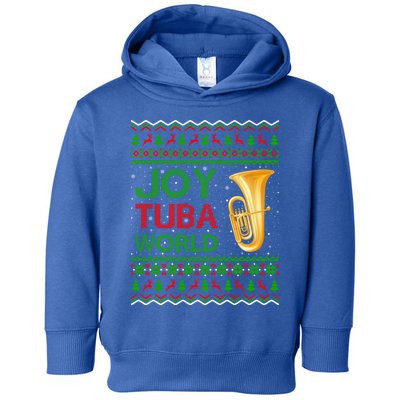 Joy Tuba World Music Lover Xmas Gift Ugly Tuba Christmas Gift Toddler Hoodie