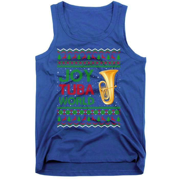 Joy Tuba World Music Lover Xmas Gift Ugly Tuba Christmas Gift Tank Top