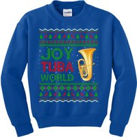 Joy Tuba World Music Lover Xmas Gift Ugly Tuba Christmas Gift Kids Sweatshirt