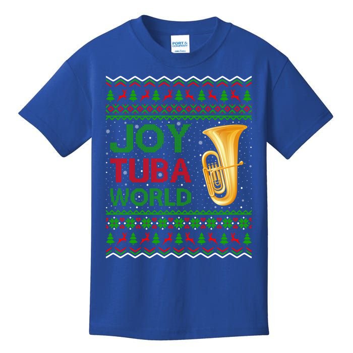 Joy Tuba World Music Lover Xmas Gift Ugly Tuba Christmas Gift Kids T-Shirt