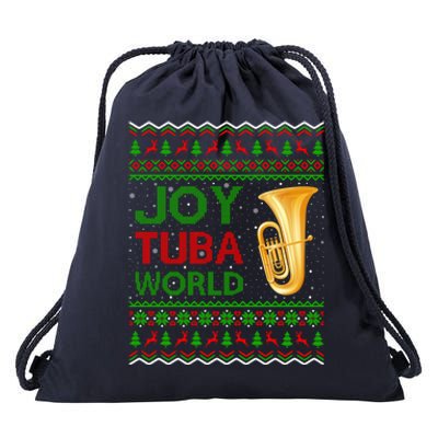 Joy Tuba World Music Lover Xmas Gift Ugly Tuba Christmas Gift Drawstring Bag