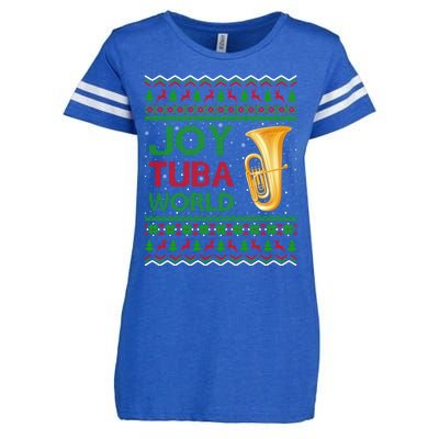 Joy Tuba World Music Lover Xmas Gift Ugly Tuba Christmas Gift Enza Ladies Jersey Football T-Shirt