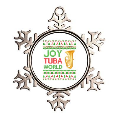 Joy Tuba World Music Lover Xmas Gift Ugly Tuba Christmas Gift Metallic Star Ornament