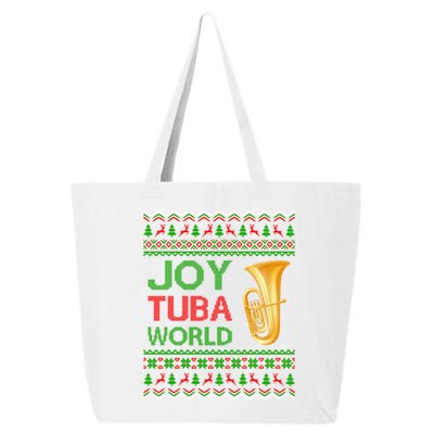 Joy Tuba World Music Lover Xmas Gift Ugly Tuba Christmas Gift 25L Jumbo Tote