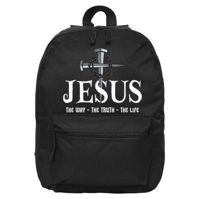 Jesus The Way The Truth The Life John 146 Christiant 16 in Basic Backpack