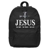 Jesus The Way The Truth The Life John 146 Christiant 16 in Basic Backpack