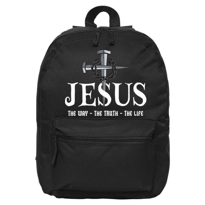 Jesus The Way The Truth The Life John 146 Christiant 16 in Basic Backpack