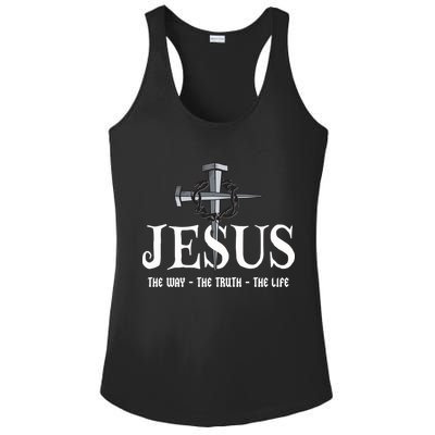 Jesus The Way The Truth The Life John 146 Christiant Ladies PosiCharge Competitor Racerback Tank