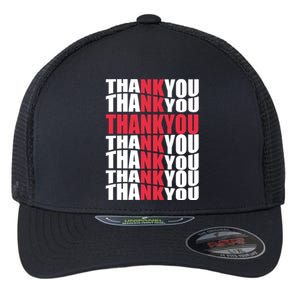 Jesus Thank You Cross Lord Savior Christian Love Religious Flexfit Unipanel Trucker Cap