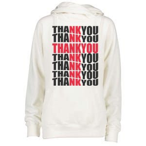 Jesus Thank You Cross Lord Savior Christian Love Religious Womens Funnel Neck Pullover Hood