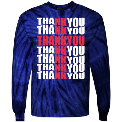 Jesus Thank You Cross Lord Savior Christian Love Religious Tie-Dye Long Sleeve Shirt