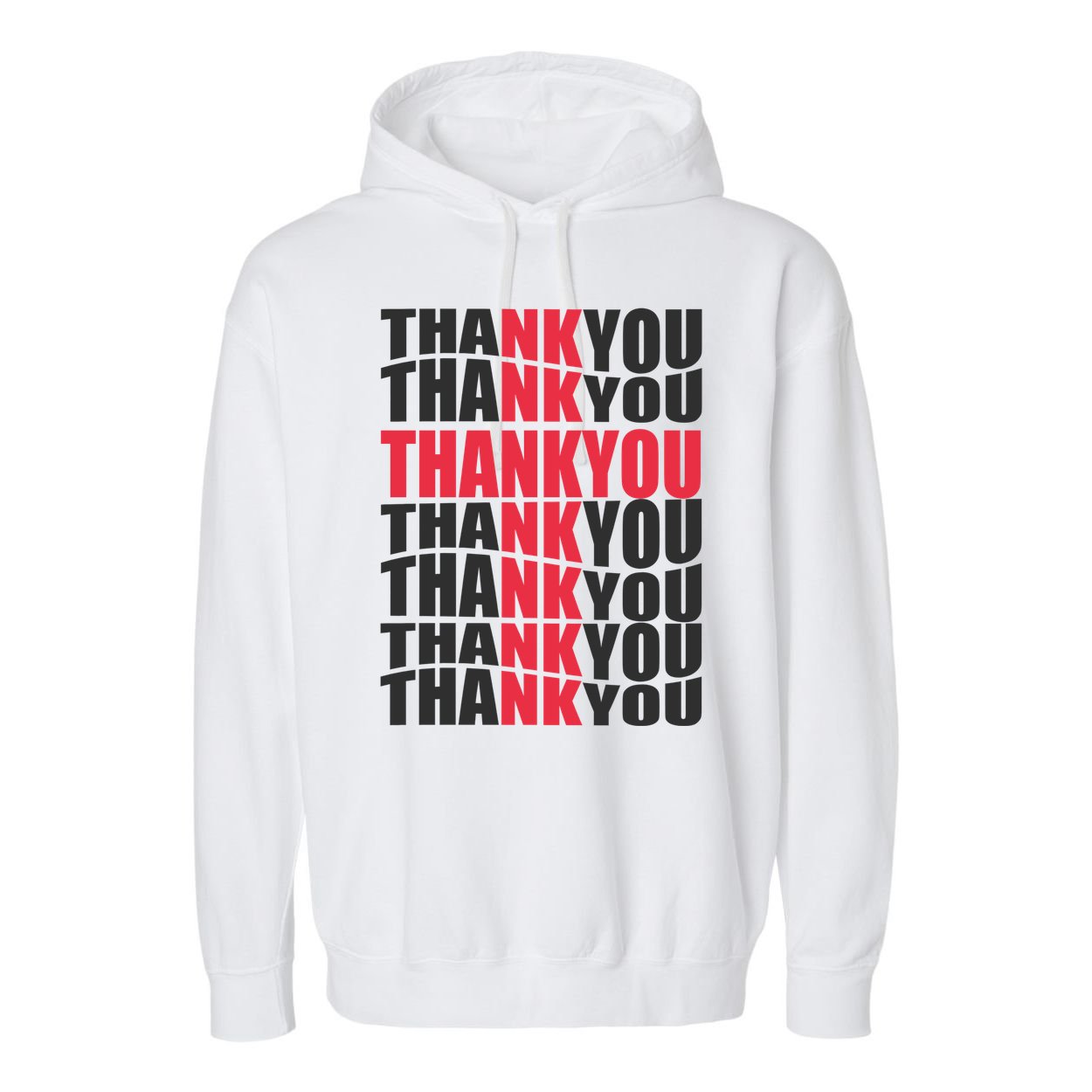 Jesus Thank You Cross Lord Savior Christian Love Religious Garment-Dyed Fleece Hoodie
