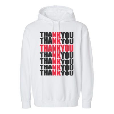 Jesus Thank You Cross Lord Savior Christian Love Religious Garment-Dyed Fleece Hoodie