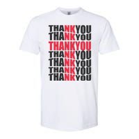 Jesus Thank You Cross Lord Savior Christian Love Religious Softstyle CVC T-Shirt