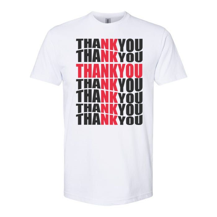 Jesus Thank You Cross Lord Savior Christian Love Religious Softstyle CVC T-Shirt