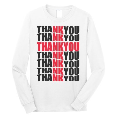 Jesus Thank You Cross Lord Savior Christian Love Religious Long Sleeve Shirt