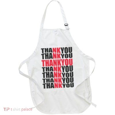 Jesus Thank You Cross Lord Savior Christian Love Religious Full-Length Apron With Pockets