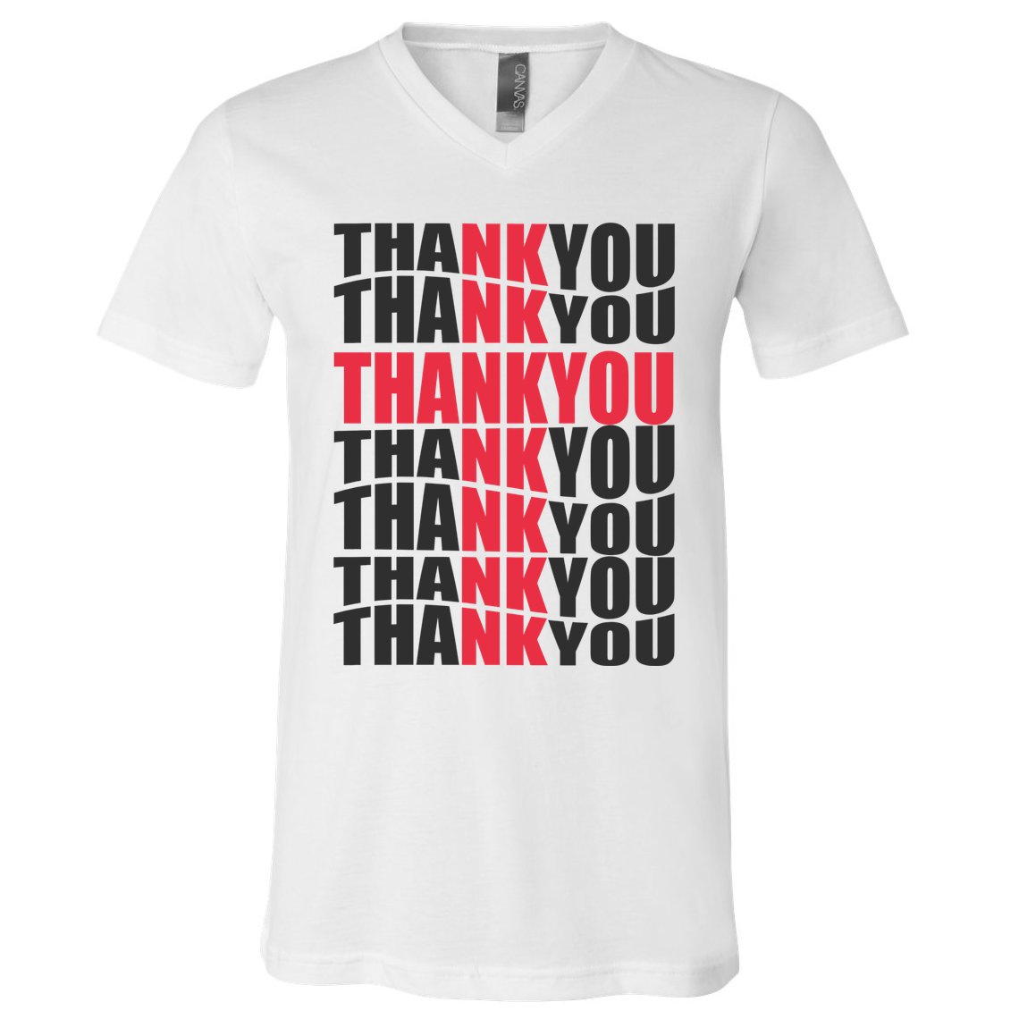 Jesus Thank You Cross Lord Savior Christian Love Religious V-Neck T-Shirt