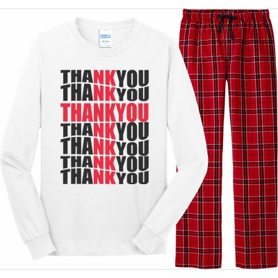 Jesus Thank You Cross Lord Savior Christian Love Religious Long Sleeve Pajama Set