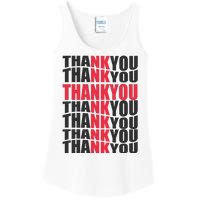 Jesus Thank You Cross Lord Savior Christian Love Religious Ladies Essential Tank