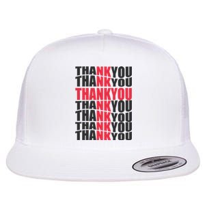 Jesus Thank You Cross Lord Savior Christian Love Religious Flat Bill Trucker Hat