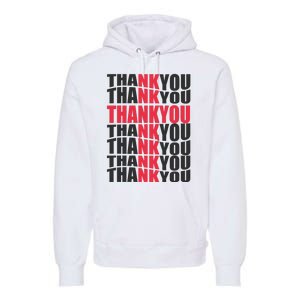 Jesus Thank You Cross Lord Savior Christian Love Religious Premium Hoodie