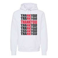 Jesus Thank You Cross Lord Savior Christian Love Religious Premium Hoodie