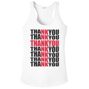 Jesus Thank You Cross Lord Savior Christian Love Religious Ladies PosiCharge Competitor Racerback Tank