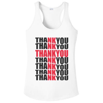 Jesus Thank You Cross Lord Savior Christian Love Religious Ladies PosiCharge Competitor Racerback Tank