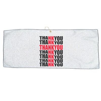Jesus Thank You Cross Lord Savior Christian Love Religious Large Microfiber Waffle Golf Towel