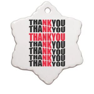 Jesus Thank You Cross Lord Savior Christian Love Religious Ceramic Star Ornament