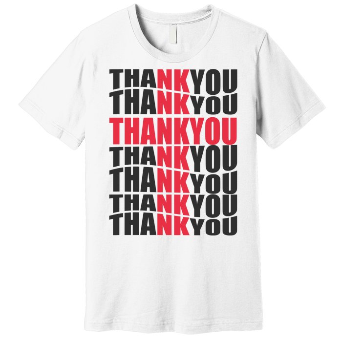 Jesus Thank You Cross Lord Savior Christian Love Religious Premium T-Shirt