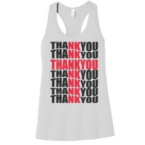 Jesus Thank You Cross Lord Savior Christian Love Religious Women's Racerback Tank