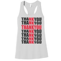 Jesus Thank You Cross Lord Savior Christian Love Religious Women's Racerback Tank