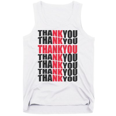 Jesus Thank You Cross Lord Savior Christian Love Religious Tank Top