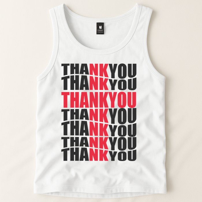 Jesus Thank You Cross Lord Savior Christian Love Religious Tank Top