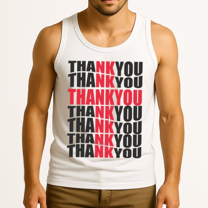 Jesus Thank You Cross Lord Savior Christian Love Religious Tank Top