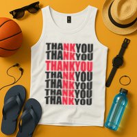 Jesus Thank You Cross Lord Savior Christian Love Religious Tank Top