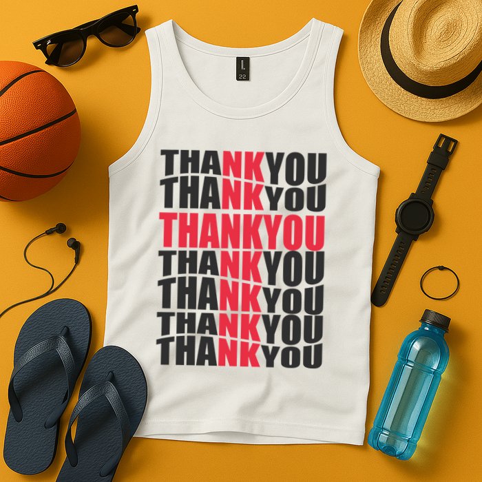 Jesus Thank You Cross Lord Savior Christian Love Religious Tank Top