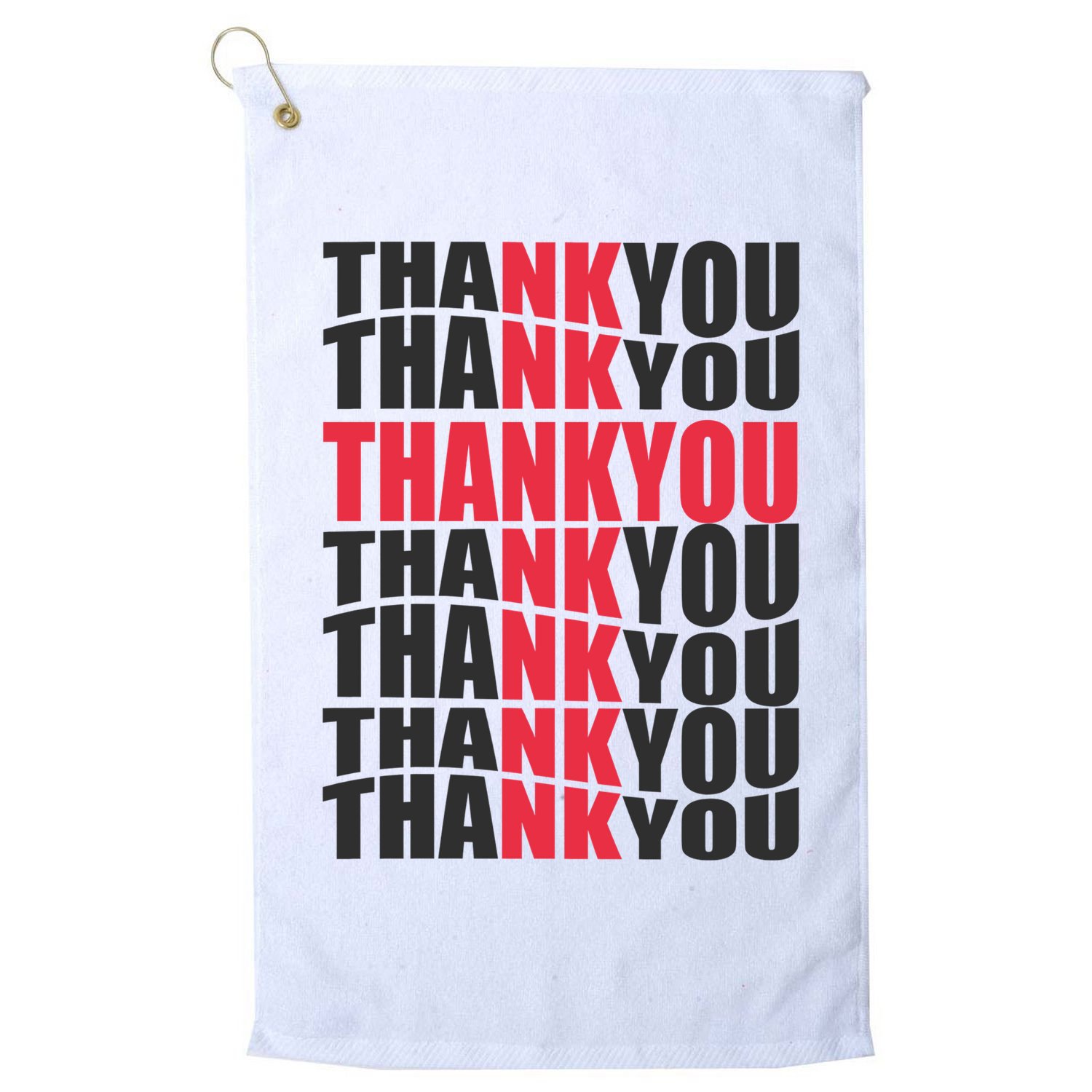 Jesus Thank You Cross Lord Savior Christian Love Religious Golf Towel