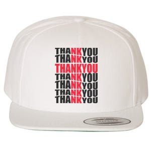 Jesus Thank You Cross Lord Savior Christian Love Religious Wool Snapback Cap