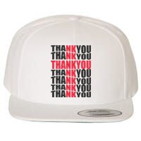 Jesus Thank You Cross Lord Savior Christian Love Religious Wool Snapback Cap