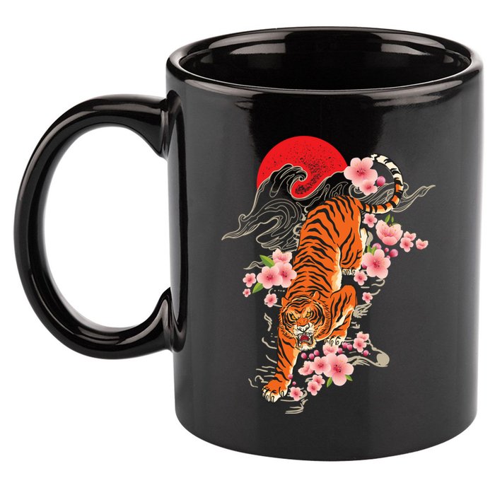 Japanese Tiger Zoologist Wild Animal Zoo Lover Safari 11oz C Handle Ceramic Mug