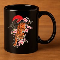 Japanese Tiger Zoologist Wild Animal Zoo Lover Safari 11oz C Handle Ceramic Mug