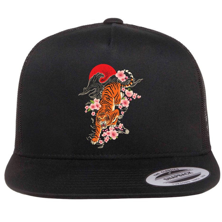 Japanese Tiger Zoologist Wild Animal Zoo Lover Safari Flat Bill Trucker Hat