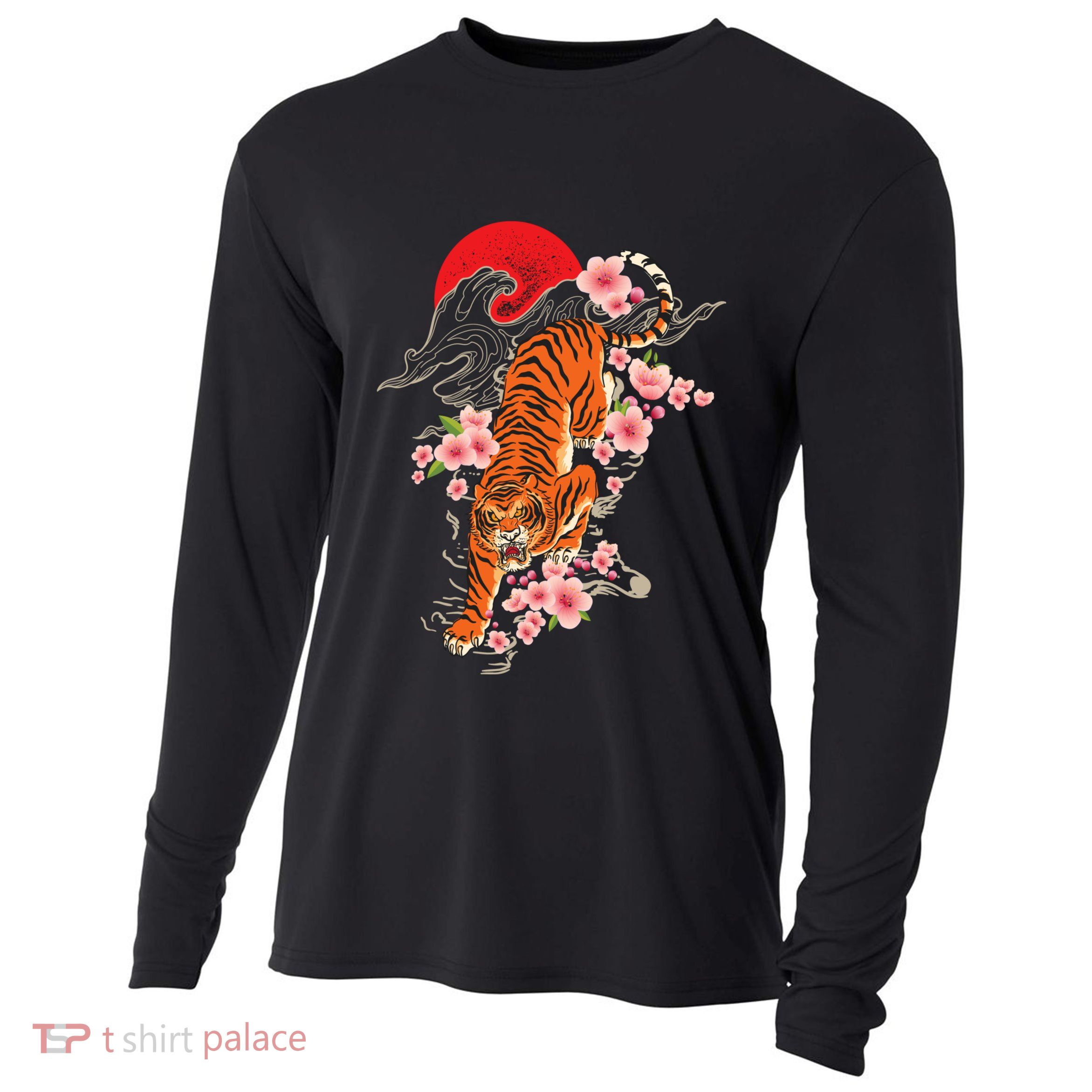 Japanese Tiger Zoologist Wild Animal Zoo Lover Safari Cooling Performance Long Sleeve Crew