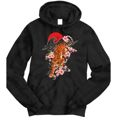 Japanese Tiger Zoologist Wild Animal Zoo Lover Safari Tie Dye Hoodie